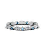 Load image into Gallery viewer, marquise-and-dot-stacked-wedding-band-ring-with-blue-topaz-in-white-gold-FD8641BGICBLTO-NL-WG.jpg
