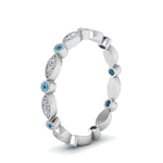 Load image into Gallery viewer, marquise-and-dot-stacked-wedding-band-ring-with-blue-topaz-in-white-gold-FD8641BGICBLTO-NL-WG.jpg
