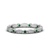 Load image into Gallery viewer, marquise-and-dot-stacked-wedding-band-ring-with-emerald-in-white-gold-FD8641BGEMGR-NL-WG.jpg