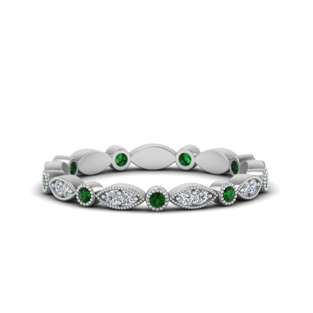 marquise-and-dot-stacked-wedding-band-ring-with-emerald-in-white-gold-FD8641BGEMGR-NL-WG.jpg