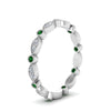 Load image into Gallery viewer, marquise-and-dot-stacked-wedding-band-ring-with-emerald-in-white-gold-FD8641BGEMGR-NL-WG.jpg