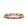 Load image into Gallery viewer, marquise-and-dot-stacked-wedding-band-ring-with-orange-sapphire-in-rose-gold-FD8641BGSAOR-NL-RG.jpg