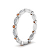 Load image into Gallery viewer, marquise-and-dot-stacked-wedding-band-ring-with-orange-sapphire-in-white-gold-FD8641BGSAOR-NL-WG.jpg