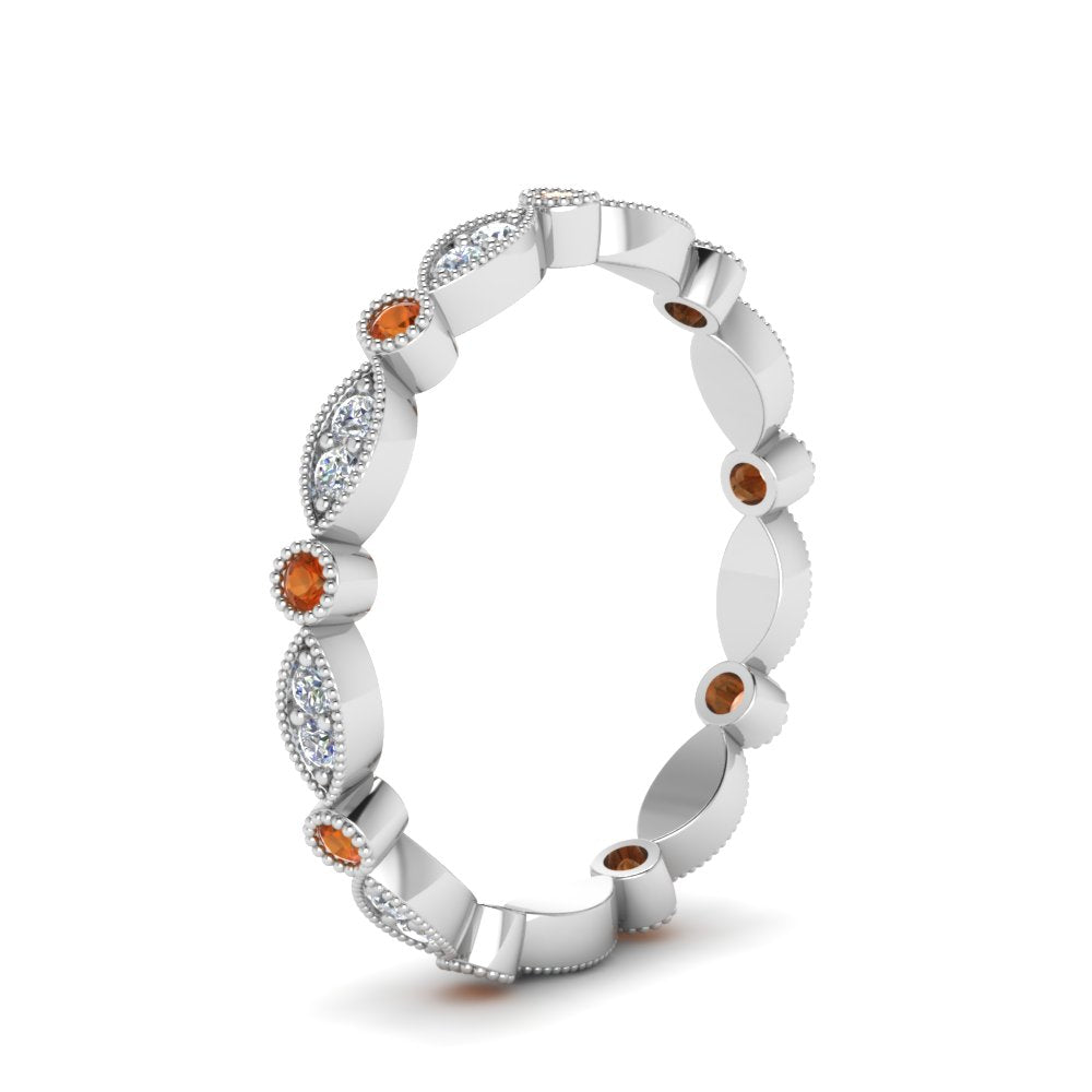 marquise-and-dot-stacked-wedding-band-ring-with-orange-sapphire-in-white-gold-FD8641BGSAOR-NL-WG.jpg