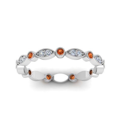marquise-and-dot-stacked-wedding-band-ring-with-orange-sapphire-in-white-gold-FD8641BGSAOR-NL-WG.jpg