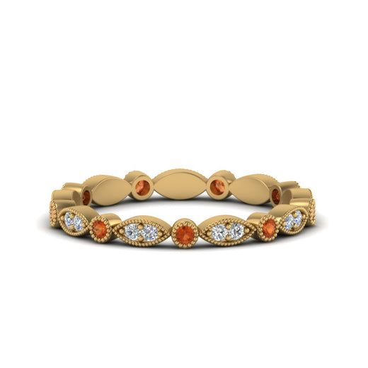 marquise-and-dot-stacked-wedding-band-ring-with-orange-sapphire-in-yellow-gold-FD8641BGSAOR-NL-YG.jpg