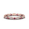 Load image into Gallery viewer, marquise-and-dot-stacked-wedding-band-ring-with-pink-sapphire-in-rose-gold-FD8641BGSADRPI-NL-RG.jpg