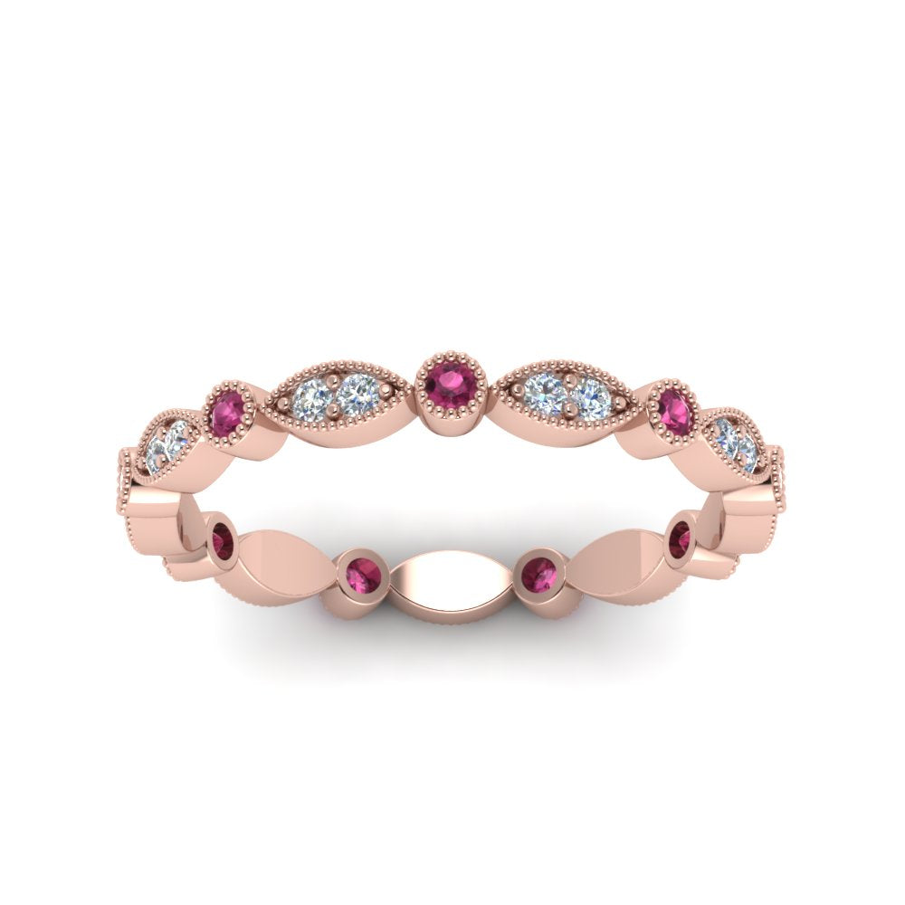 marquise-and-dot-stacked-wedding-band-ring-with-pink-sapphire-in-rose-gold-FD8641BGSADRPI-NL-RG.jpg
