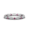 Load image into Gallery viewer, marquise-and-dot-stacked-wedding-band-ring-with-pink-sapphire-in-white-gold-FD8641BGSADRPI-NL-WG.jpg