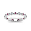 Load image into Gallery viewer, marquise-and-dot-stacked-wedding-band-ring-with-pink-sapphire-in-white-gold-FD8641BGSADRPI-NL-WG.jpg