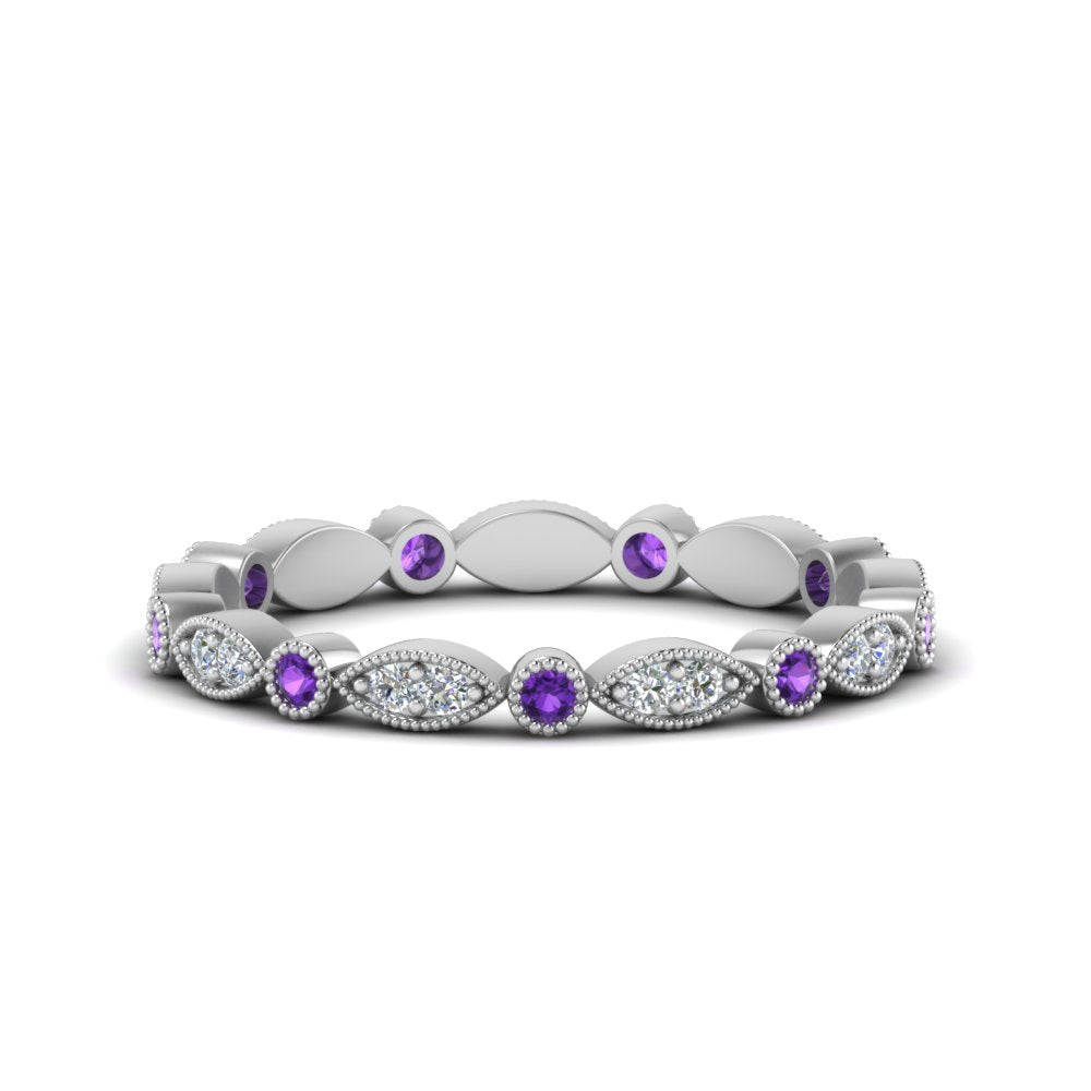 marquise-and-dot-stacked-wedding-band-ring-with-purple-topaz-in-white-gold-FD8641BGVITO-NL-WG.jpg