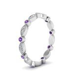 Load image into Gallery viewer, marquise-and-dot-stacked-wedding-band-ring-with-purple-topaz-in-white-gold-FD8641BGVITO-NL-WG.jpg
