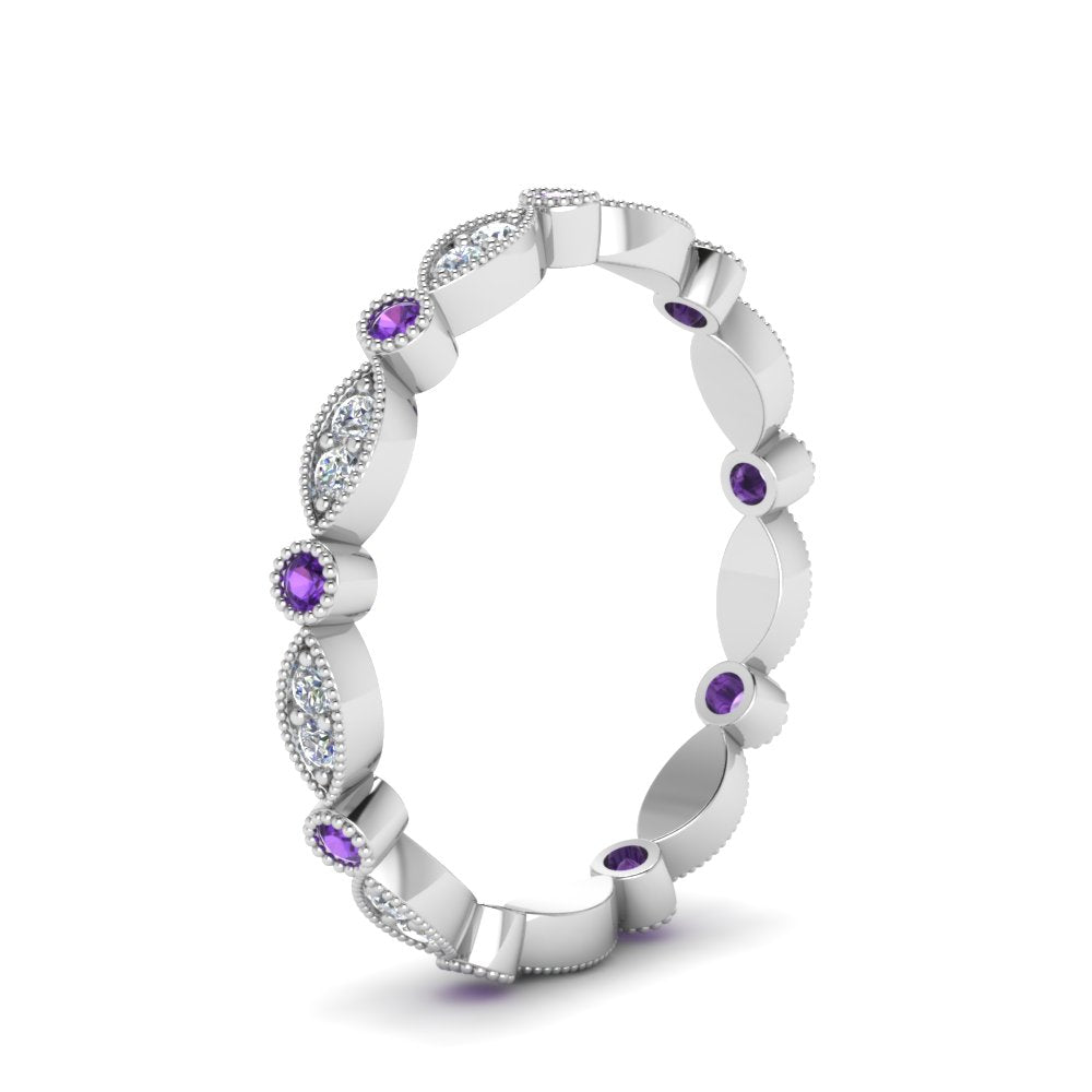 marquise-and-dot-stacked-wedding-band-ring-with-purple-topaz-in-white-gold-FD8641BGVITO-NL-WG.jpg