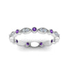 Load image into Gallery viewer, marquise-and-dot-stacked-wedding-band-ring-with-purple-topaz-in-white-gold-FD8641BGVITO-NL-WG.jpg