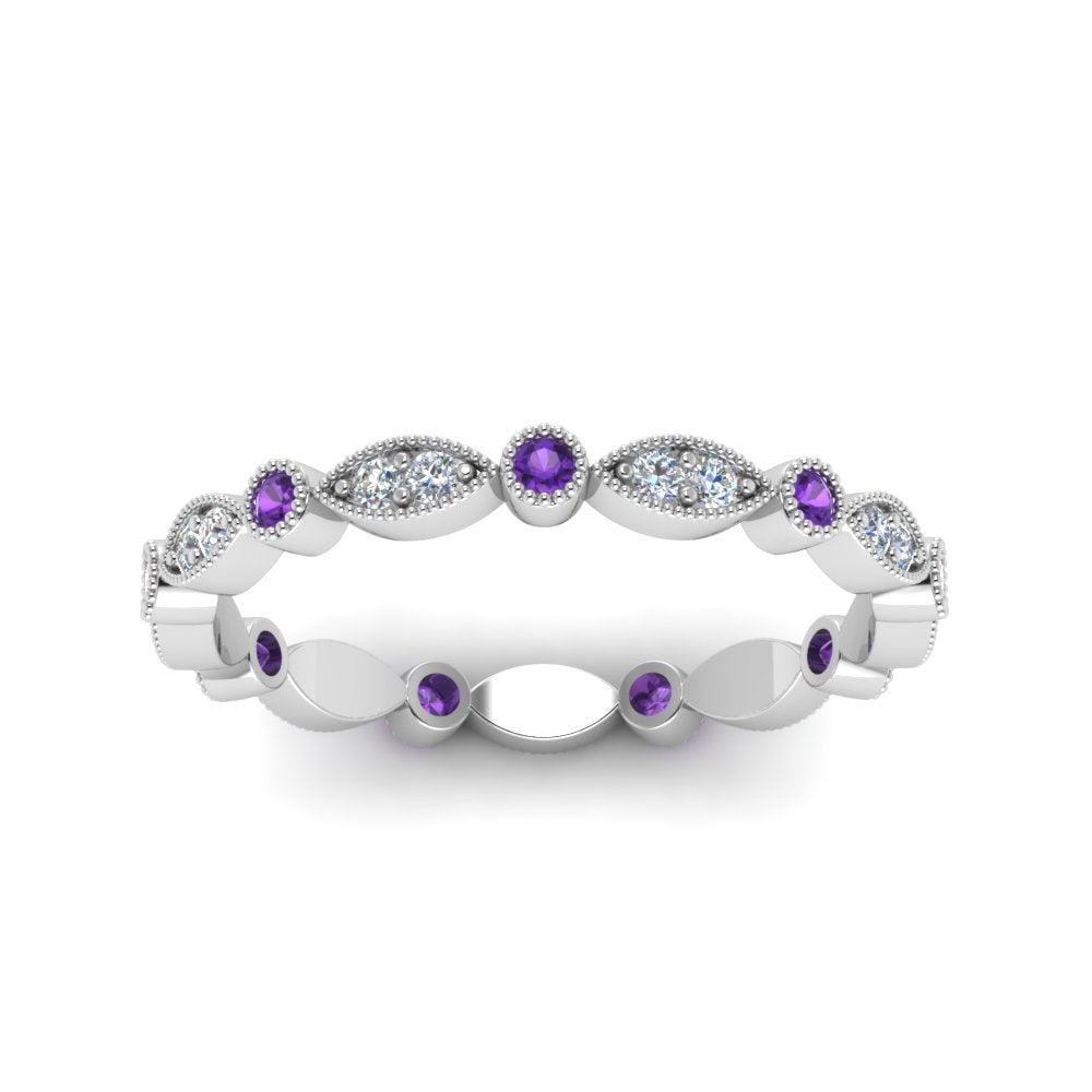 marquise-and-dot-stacked-wedding-band-ring-with-purple-topaz-in-white-gold-FD8641BGVITO-NL-WG.jpg