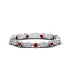 Load image into Gallery viewer, marquise-and-dot-stacked-wedding-band-ring-with-ruby-in-white-gold-FD8641BGRUDR-NL-WG.jpg