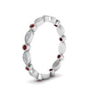 Load image into Gallery viewer, marquise-and-dot-stacked-wedding-band-ring-with-ruby-in-white-gold-FD8641BGRUDR-NL-WG.jpg