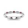 Load image into Gallery viewer, marquise-and-dot-stacked-wedding-band-ring-with-ruby-in-white-gold-FD8641BGRUDR-NL-WG.jpg