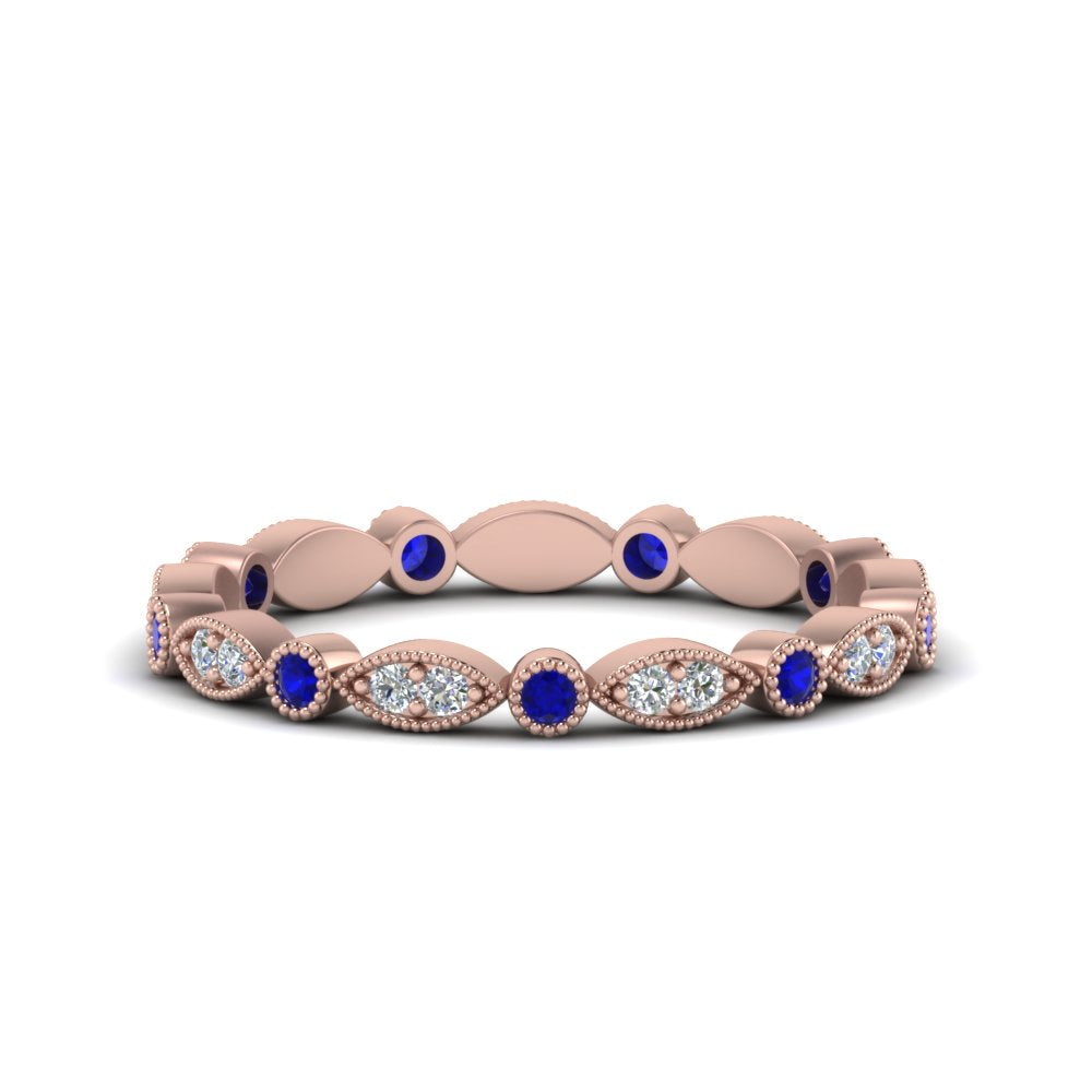 marquise-and-dot-stacked-wedding-band-ring-with-sapphire-in-rose-gold-FD8641BGSABL-NL-RG.jpg