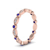 Load image into Gallery viewer, marquise-and-dot-stacked-wedding-band-ring-with-sapphire-in-rose-gold-FD8641BGSABL-NL-RG.jpg