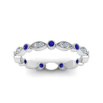 Load image into Gallery viewer, marquise-and-dot-stacked-wedding-band-ring-with-sapphire-in-white-gold-FD8641BGSABL-NL-WG.jpg
