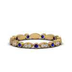 Load image into Gallery viewer, marquise-and-dot-stacked-wedding-band-ring-with-sapphire-in-yellow-gold-FD8641BGSABL-NL-YG.jpg
