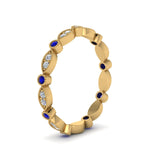 Load image into Gallery viewer, marquise-and-dot-stacked-wedding-band-ring-with-sapphire-in-yellow-gold-FD8641BGSABL-NL-YG.jpg

