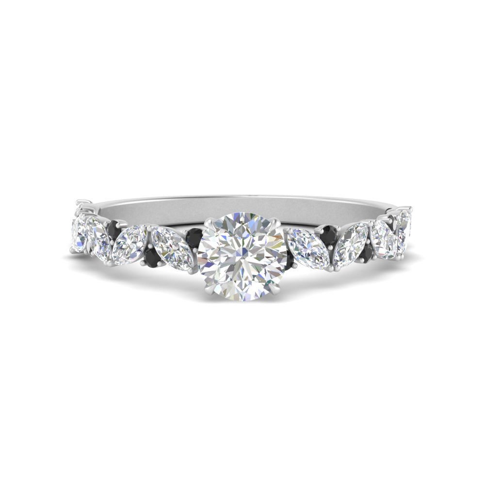marquise-and-round-black-diamond-classic-vintage-engagement-ring-in-FD11063RORGBLACKANGLE3-NL-WG
