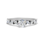 Load image into Gallery viewer, marquise-and-round-black-diamond-classic-vintage-engagement-ring-in-FD11063RORGBLACKANGLE3-NL-WG
