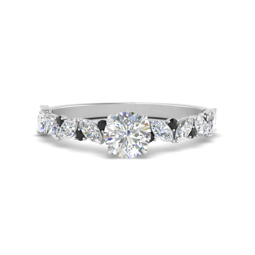 marquise-and-round-black-diamond-classic-vintage-engagement-ring-in-FD11063RORGBLACKANGLE3-NL-WG