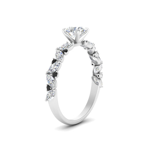 marquise-and-round-black-diamond-classic-vintage-engagement-ring-in-FD11063RORGBLACKANGLE3-NL-WG