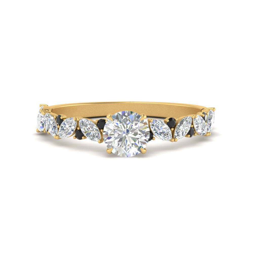 marquise-and-round-black-diamond-classic-vintage-engagement-ring-in-FD11063RORGBLACKANGLE3-NL-YG