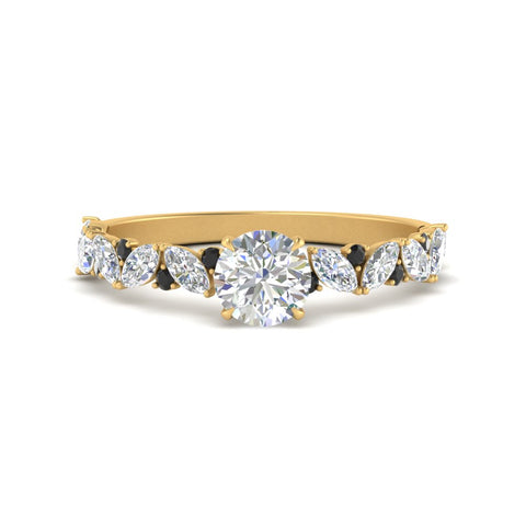 marquise-and-round-black-diamond-classic-vintage-engagement-ring-in-FD11063RORGBLACKANGLE3-NL-YG
