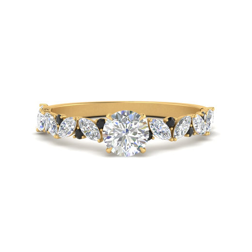 marquise-and-round-black-diamond-classic-vintage-engagement-ring-in-FD11063RORGBLACKANGLE3-NL-YG
