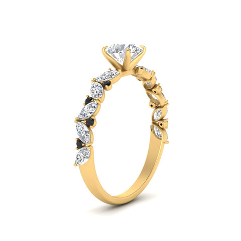 marquise-and-round-black-diamond-classic-vintage-engagement-ring-in-FD11063RORGBLACKANGLE3-NL-YG