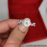 Load image into Gallery viewer, marquise-and-round-classic-modern-lab-diamond-engagement-ring-with-sapphire-14k-white-gold-fdenr11063-8