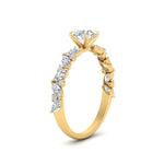 Load image into Gallery viewer, marquise-and-round-diamond-classic-vintage-engagement-ring-in-FD11063RORANGLE3-NL-YG
