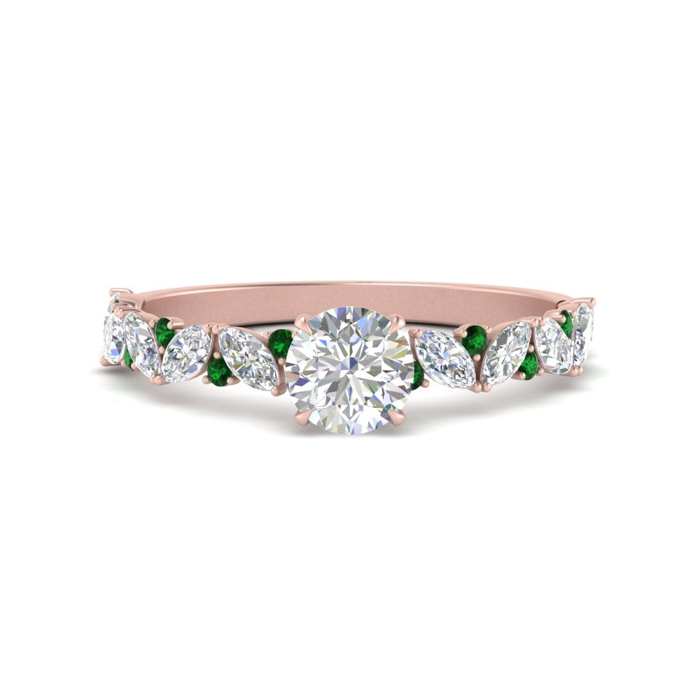 marquise-and-round-emerald-classic-vintage-engagement-ring-in-FD11063RORGEMGRANGLE3-NL-RG