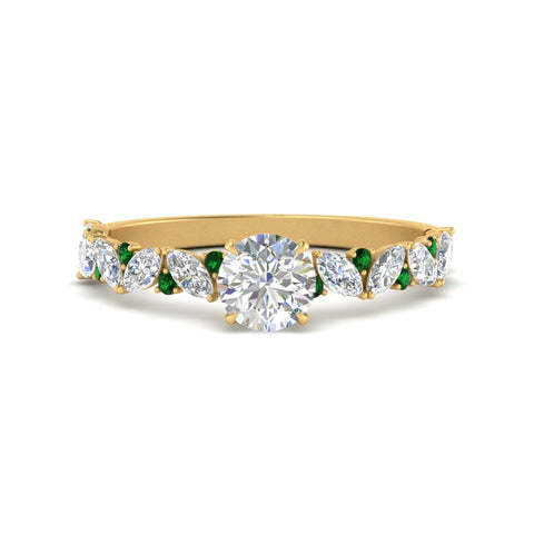 marquise-and-round-emerald-classic-vintage-engagement-ring-in-FD11063RORGEMGRANGLE3-NL-YG