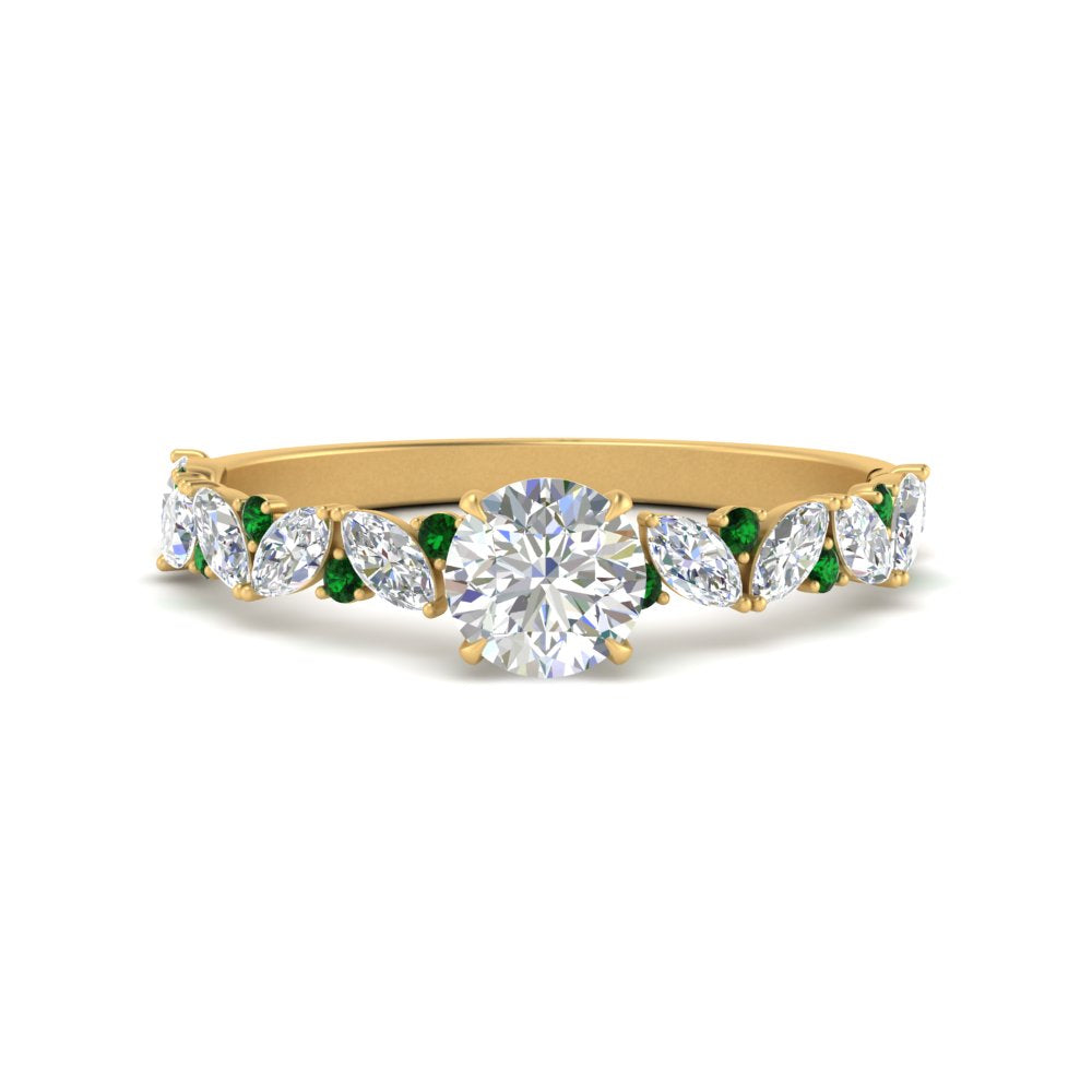 marquise-and-round-emerald-classic-vintage-engagement-ring-in-FD11063RORGEMGRANGLE3-NL-YG
