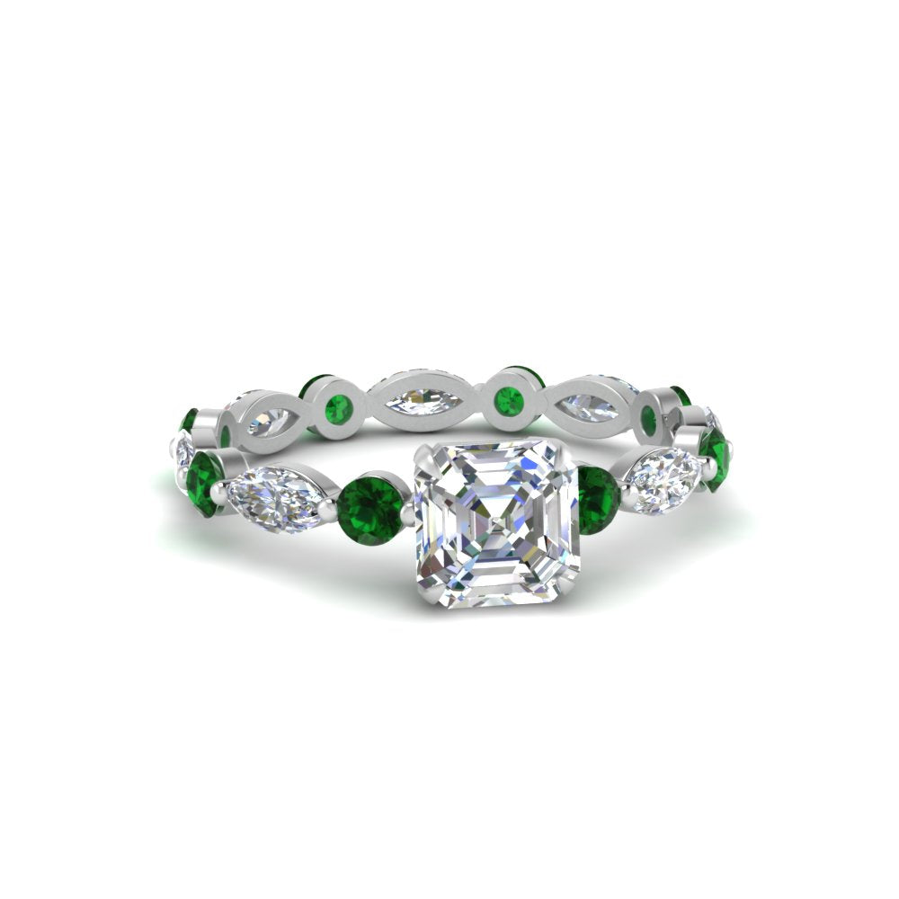 marquise-and-round-eternity-asscher-cut-diamond-engagement-ring-with-emerald-in-white-gold-FDEWB9398ASRGEMGR-NL-WG.jpg?v=1756456464