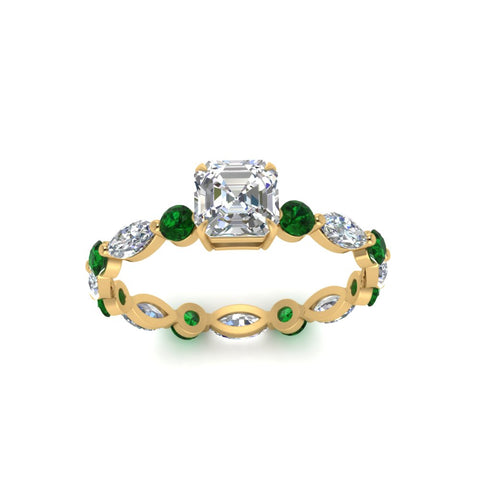 marquise-and-round-eternity-asscher-cut-diamond-engagement-ring-with-emerald-in-yellow-gold-FDEWB9398ASRGEMGRANGLE5-NL-YG.jpg?v=1756456464