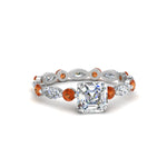 Load image into Gallery viewer, marquise-and-round-eternity-asscher-cut-diamond-engagement-ring-with-orange-sapphire-in-white-gold-FDEWB9398ASRGSAOR-NL-WG.jpg?v=1756456464