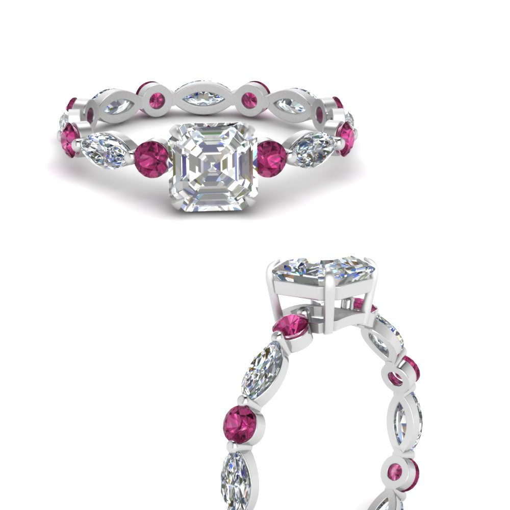marquise-and-round-eternity-asscher-cut-diamond-engagement-ring-with-pink-sapphire-in-white-gold-FDEWB9398ASRGSADRPIANGLE3-NL-WG.jpg?v=1756456464