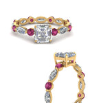 Load image into Gallery viewer, marquise-and-round-eternity-asscher-cut-diamond-engagement-ring-with-pink-sapphire-in-yellow-gold-FDEWB9398ASRGSADRPIANGLE3-NL-YG_c46cc70b-6648-4f02-ace5-1db98acffc0b.jpg?v=1756456618
