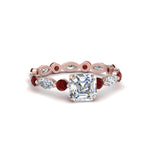 Load image into Gallery viewer, marquise-and-round-eternity-asscher-cut-diamond-engagement-ring-with-ruby-in-rose-gold-FDEWB9398ASRGRUDR-NL-RG.jpg?v=1756456464