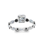Load image into Gallery viewer, marquise-and-round-eternity-asscher-cut-engagement-ring-with-black-diamond-in-white-gold-FDEWB9398ASRGBLACKANGLE5-NL-WG.jpg?v=1756456464