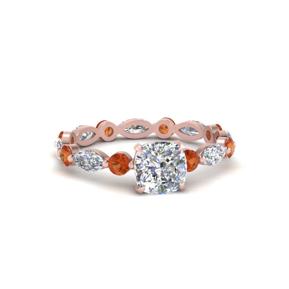 marquise-and-round-eternity-cushion-cut-diamond-engagement-ring-with-orange-sapphire-in-rose-gold-FDEWB9398CURGSAOR-NL-RG.jpg?v=1756456481