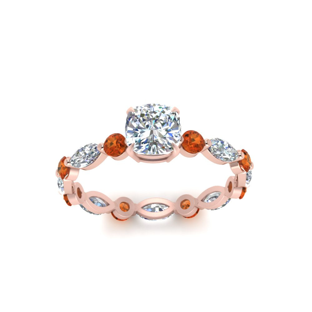 marquise-and-round-eternity-cushion-cut-diamond-engagement-ring-with-orange-sapphire-in-rose-gold-FDEWB9398CURGSAORANGLE5-NL-RG.jpg?v=1756456481