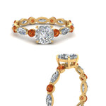 Load image into Gallery viewer, marquise-and-round-eternity-cushion-cut-diamond-engagement-ring-with-orange-sapphire-in-yellow-gold-FDEWB9398CURGSAORANGLE3-NL-YG.jpg?v=1756456481
